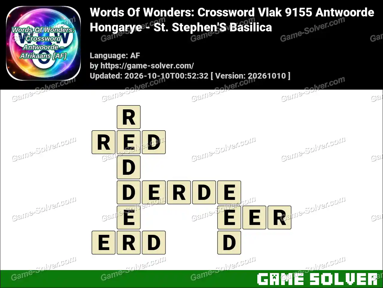 Words Of Wonders: Crossword Vlak 9155 Antwoorde – Hongarye – St. Stephen’S Basilica